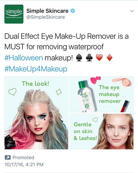 Digital Marketing Case Study Twitter Case Study Simple Skincare Promotes Makeup Removal On 